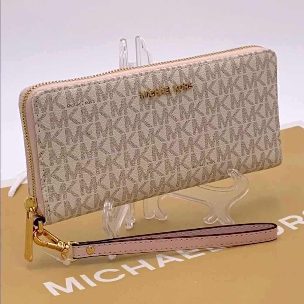 MICHAEL KORS LG CONTINENTAL WALLETS POWDER BLUSH